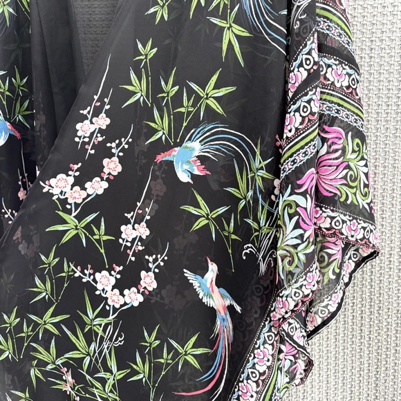 (2) Sami & Jo Plus Women’s 3X Floral Boho Kimono Dusters W/ Bell Sleeves Tassles - Picture 5 of 13